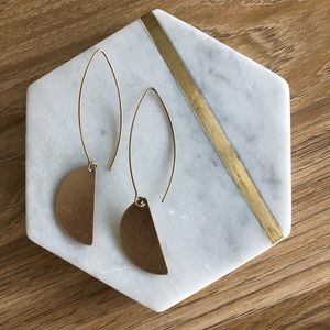 Brushed Golden Brass Earrings